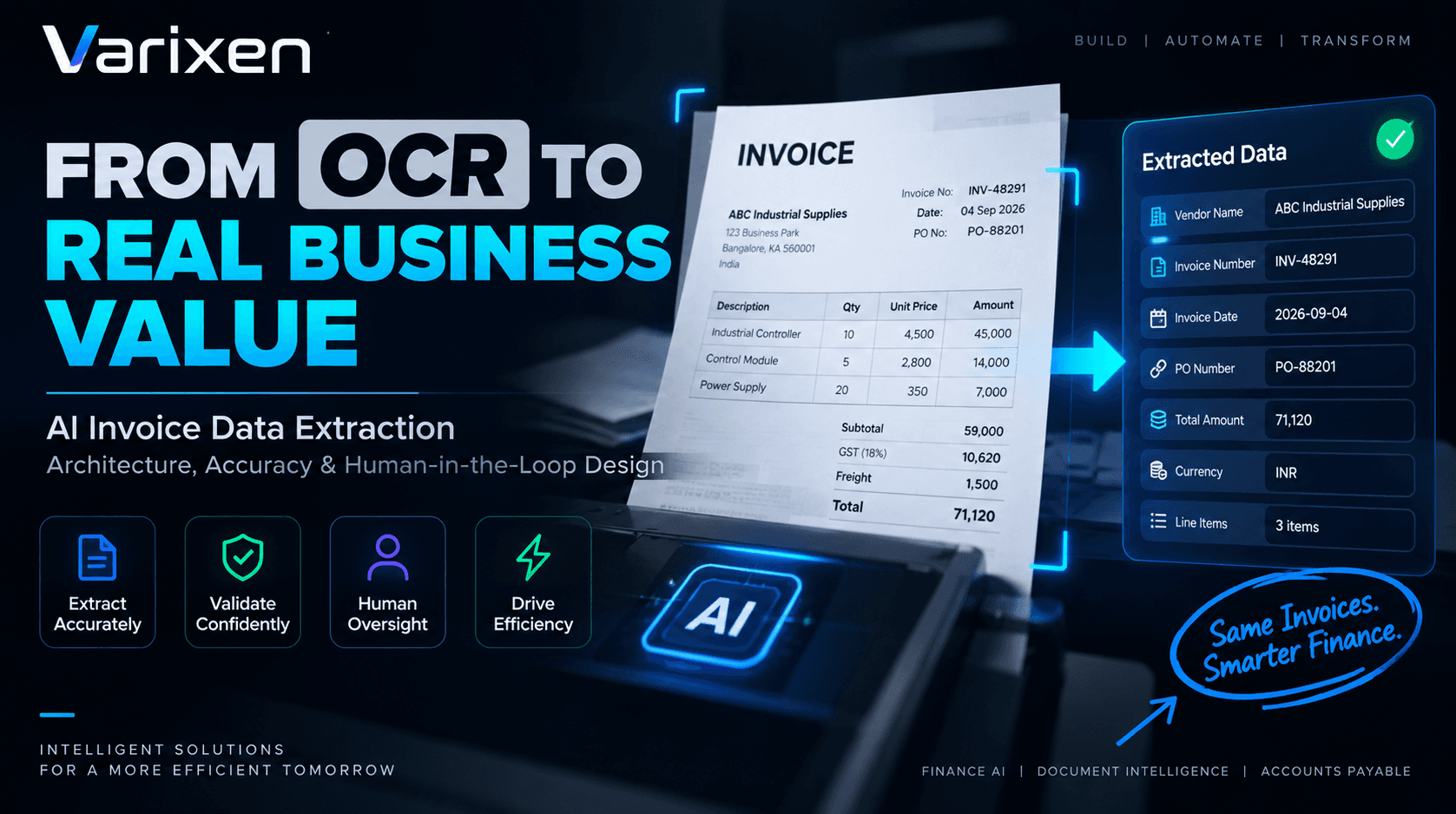 AI Invoice Data Extraction: Architecture, Accuracy & Human-in-the-Loop Design